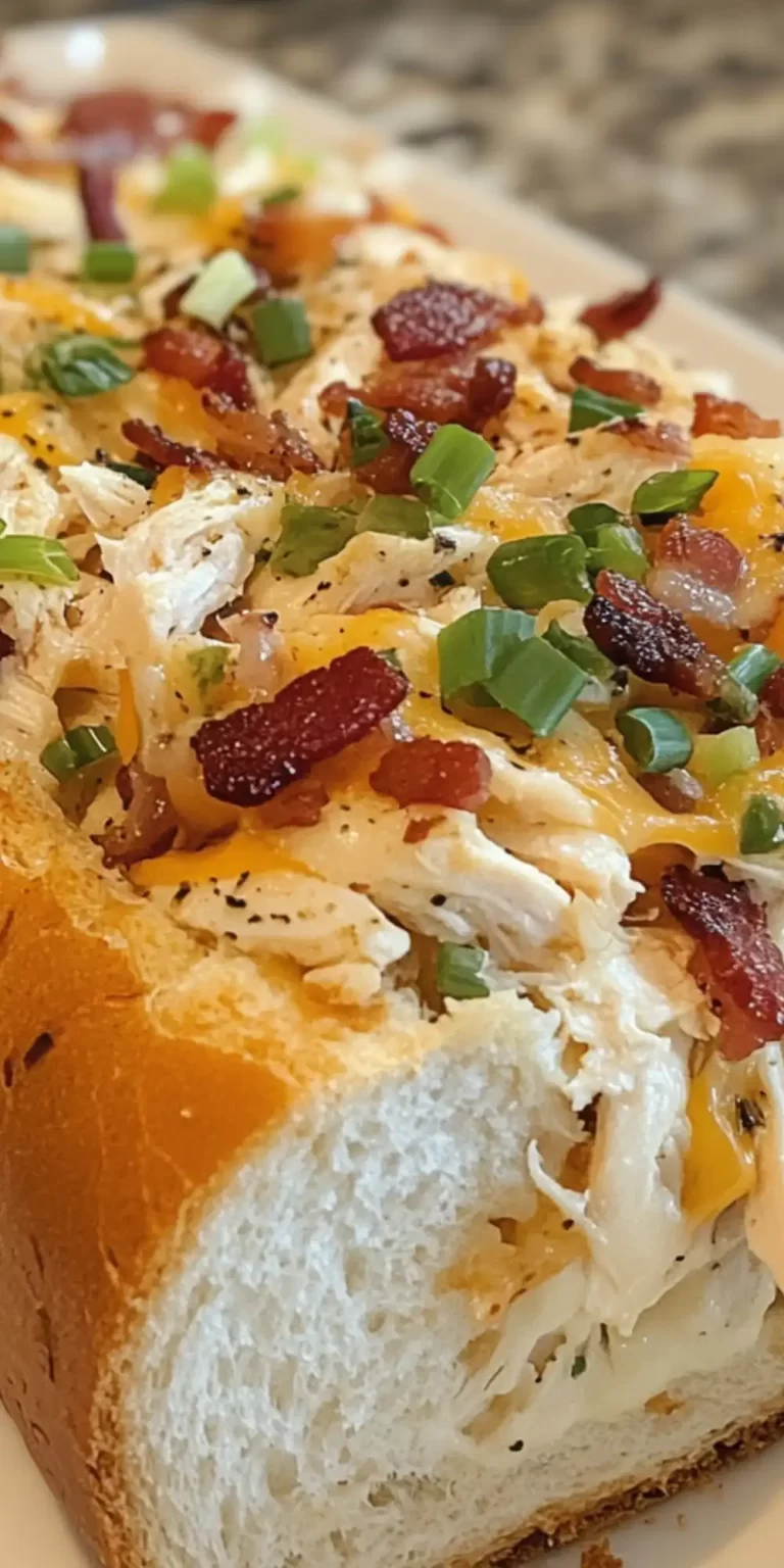 Chicken Bacon Ranch Stuffed Bread