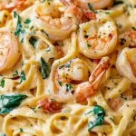 Creamy Tuscan Shrimp Linguine