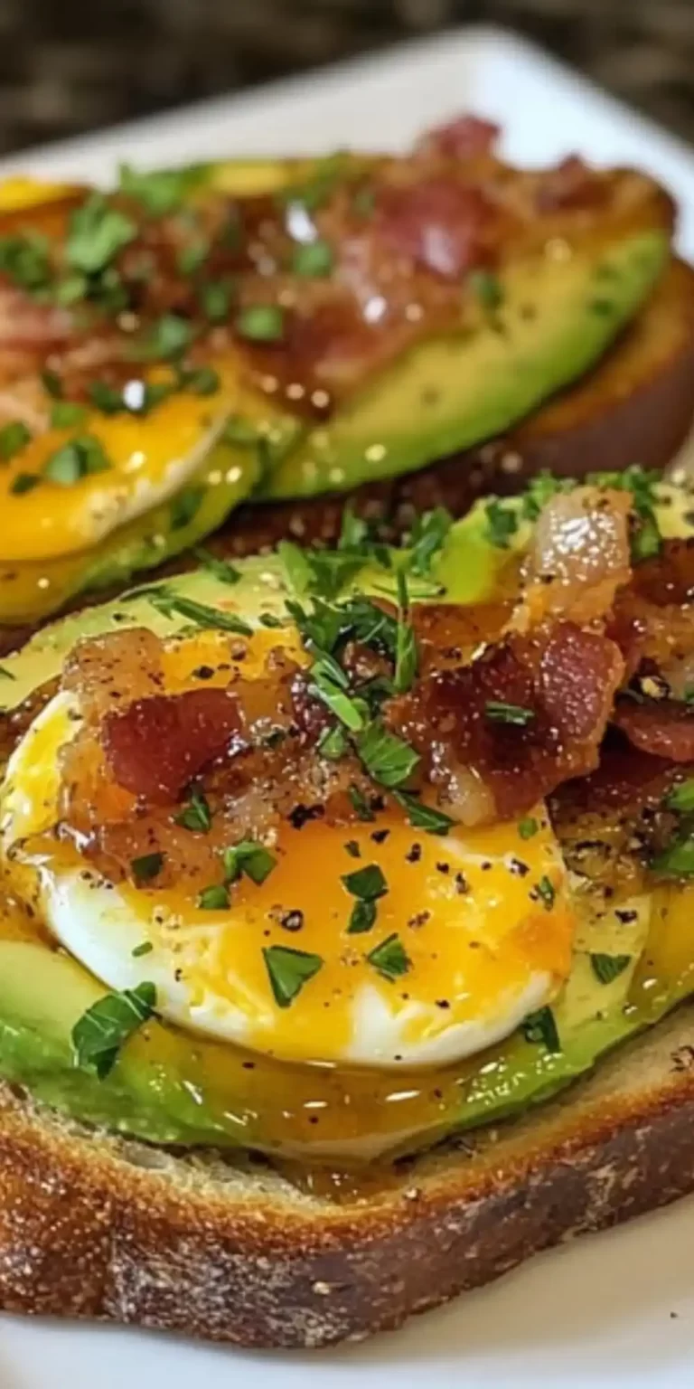 Easy Avocado Toast with Bacon and Egg Recipe