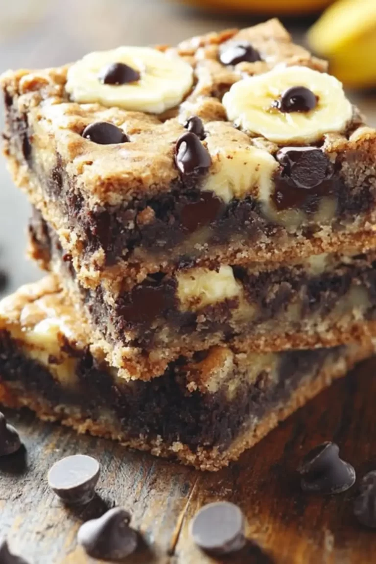 Easy Chocolate Chip Banana Bars Recipe