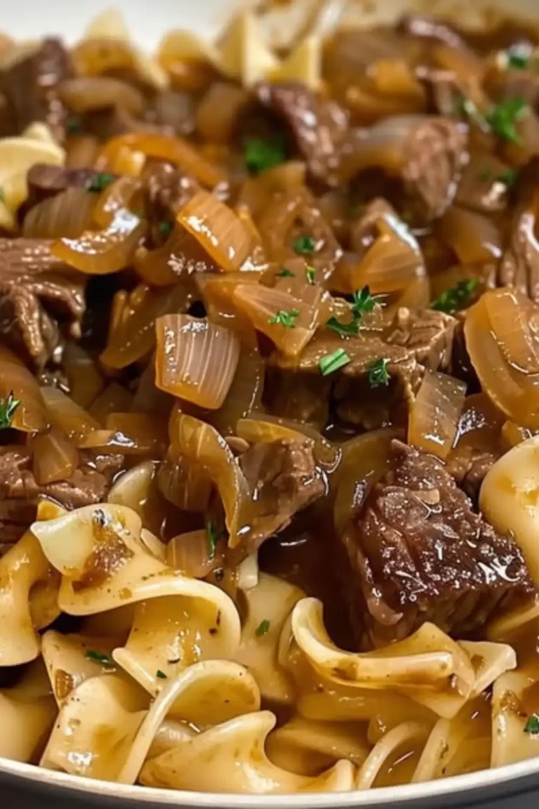 Easy French Onion Beef and Noodles Recipe