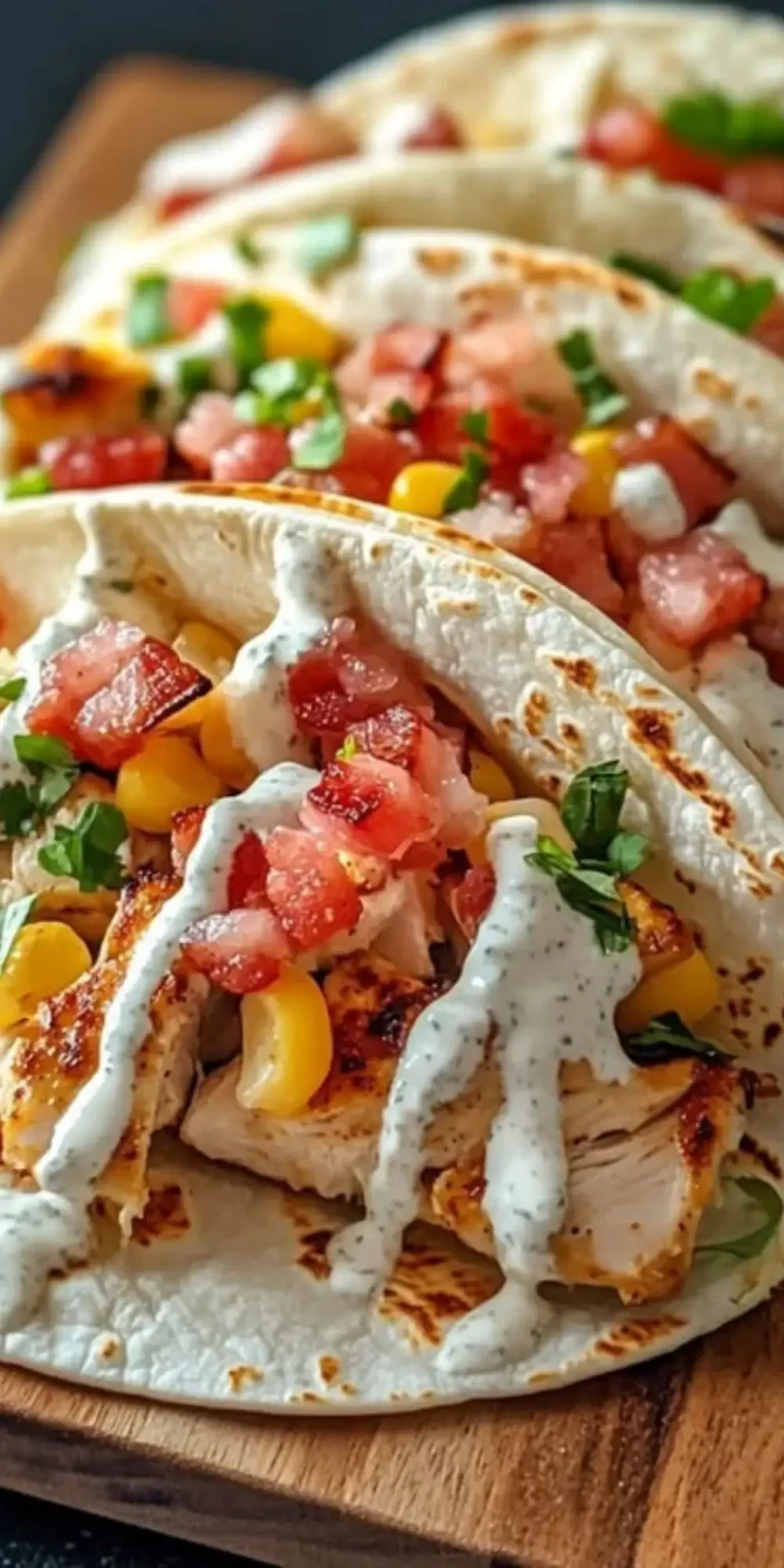 Easy Ranch Chicken Tacos Recipe