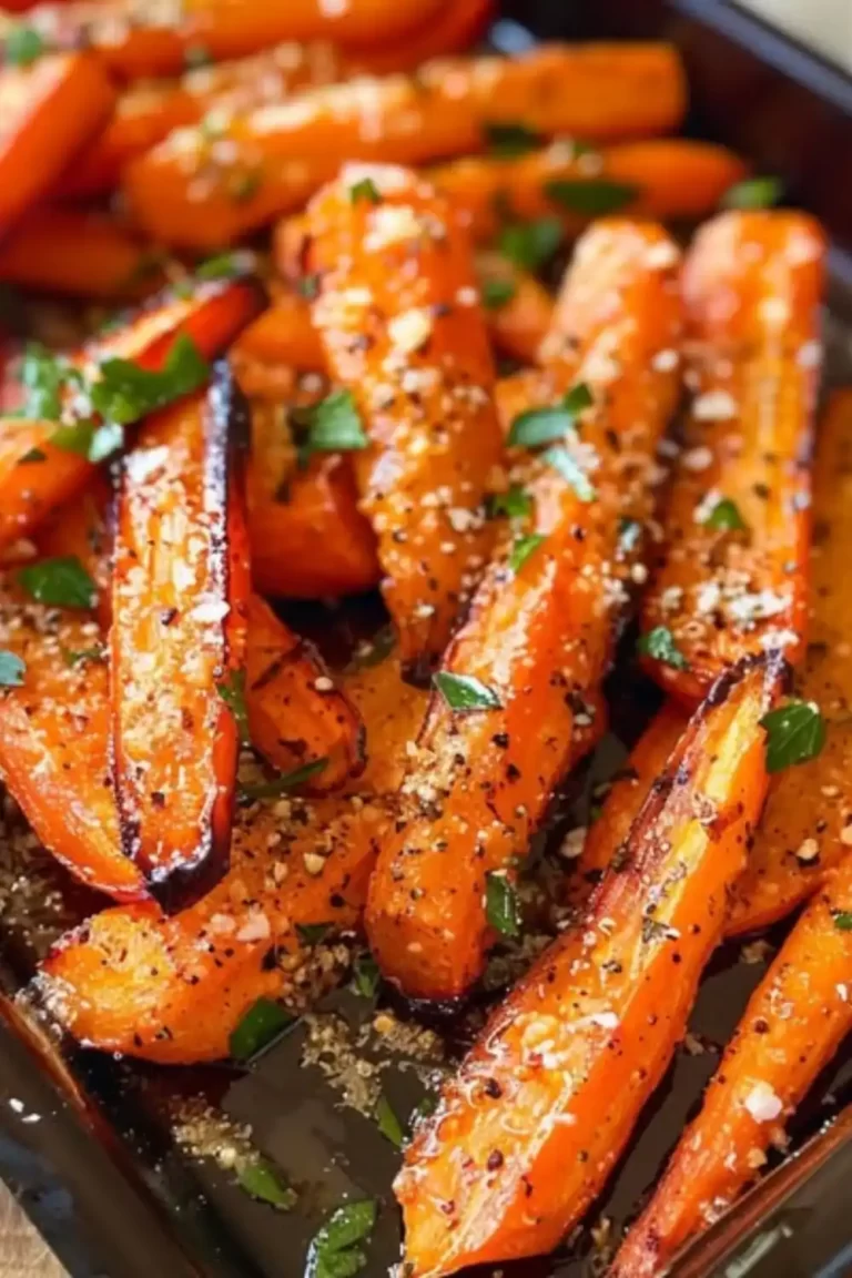 Roasted Garlic Parmesan Carrots
