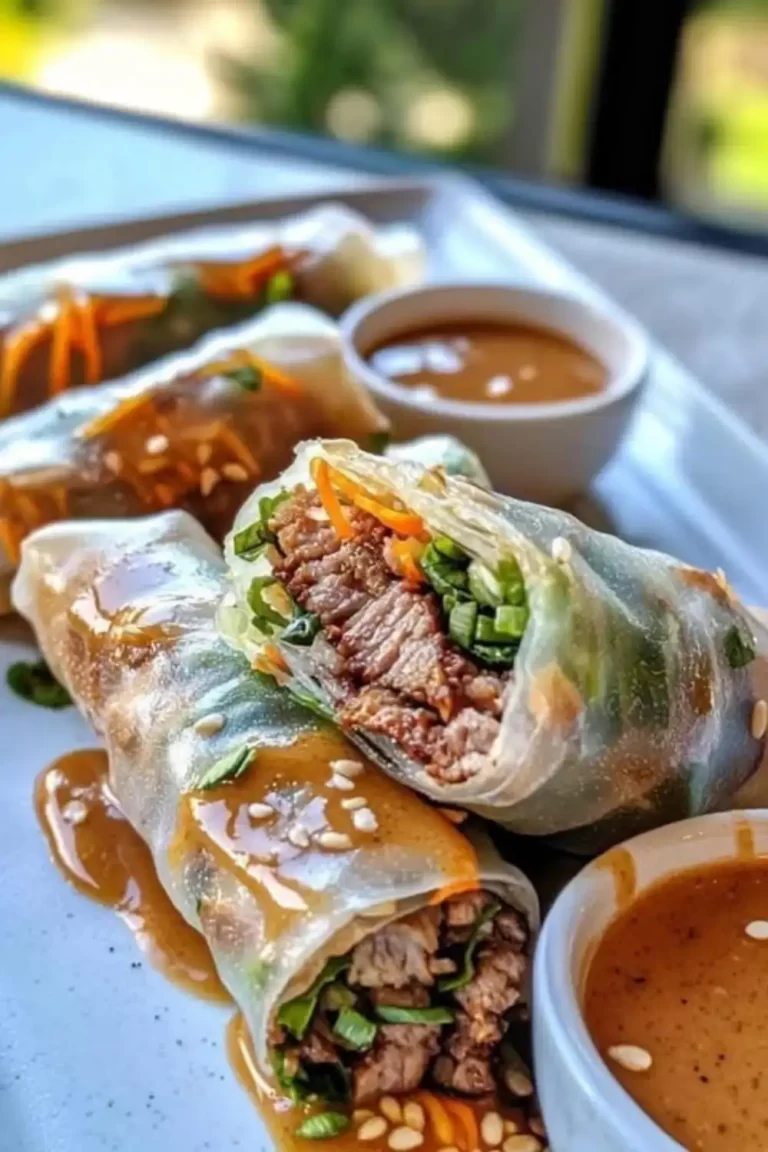 Spring Rolls with Peanut Sauce Recipe
