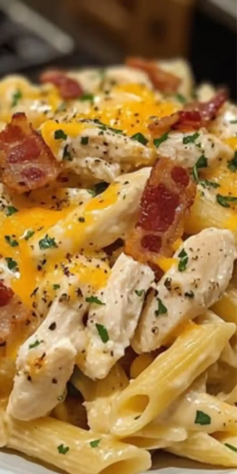 creamy chicken bacon ranch pasta