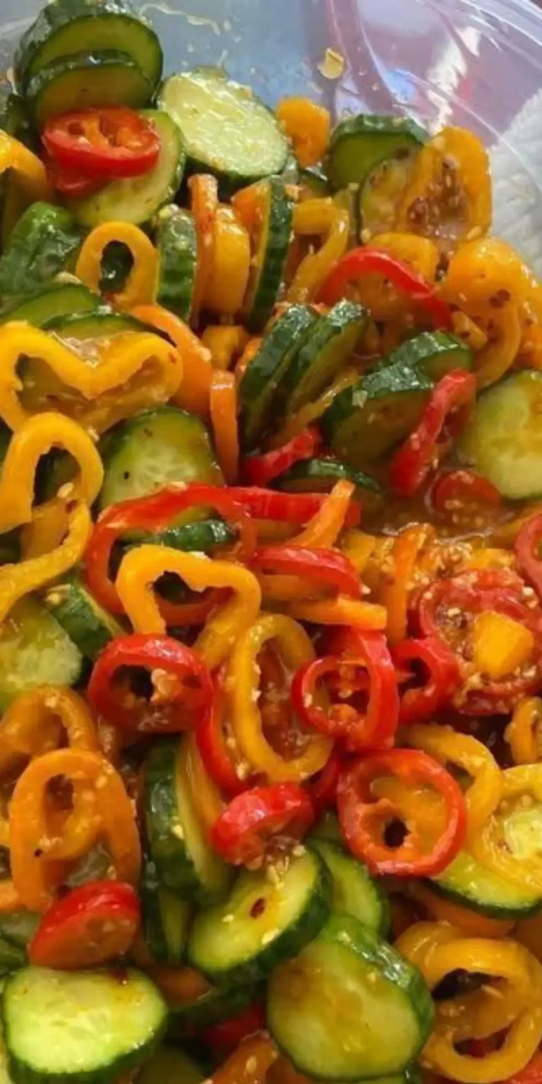 Easy Cucumber Sweet Pepper Salad Recipe
