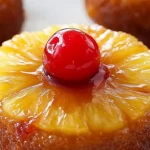 mini pineapple upside down cakes