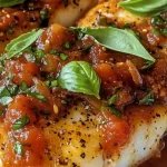 pan seared mediterranean cod in tomato basil sauce