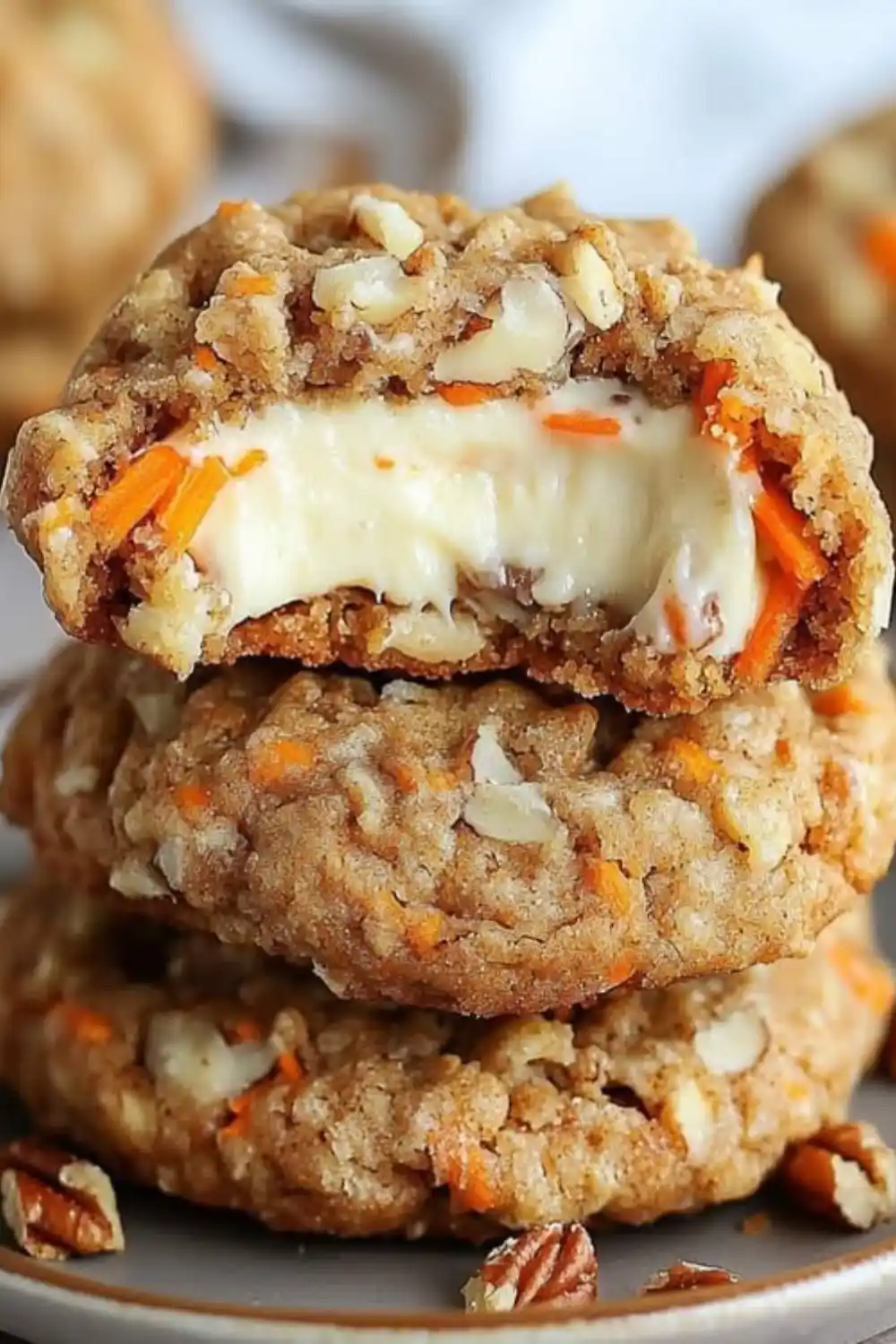 Carrot Cake Cookies with Cream Cheese