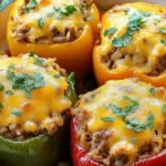 Easy Stuffed Bell Peppers with Ground Beef