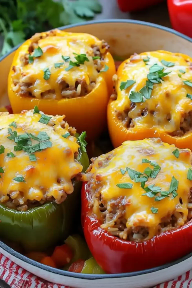 Easy Stuffed Bell Peppers with Ground Beef