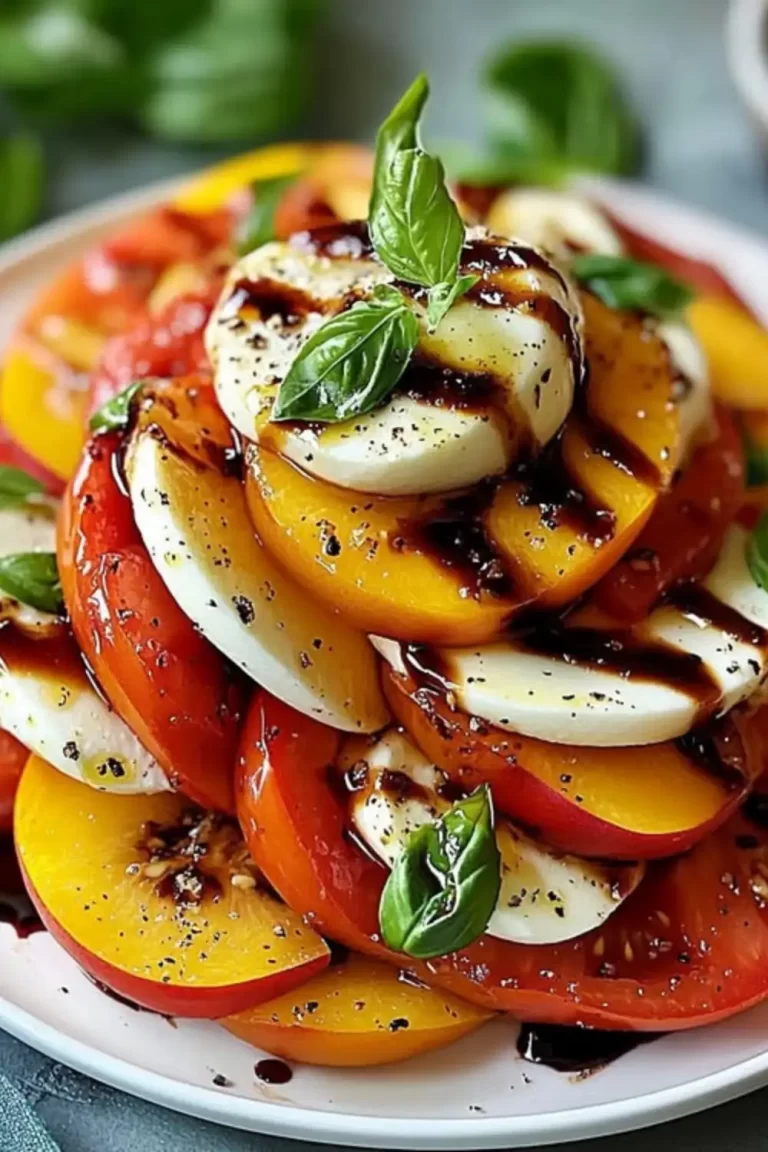 Peach and Tomato Caprese Salad Recipe