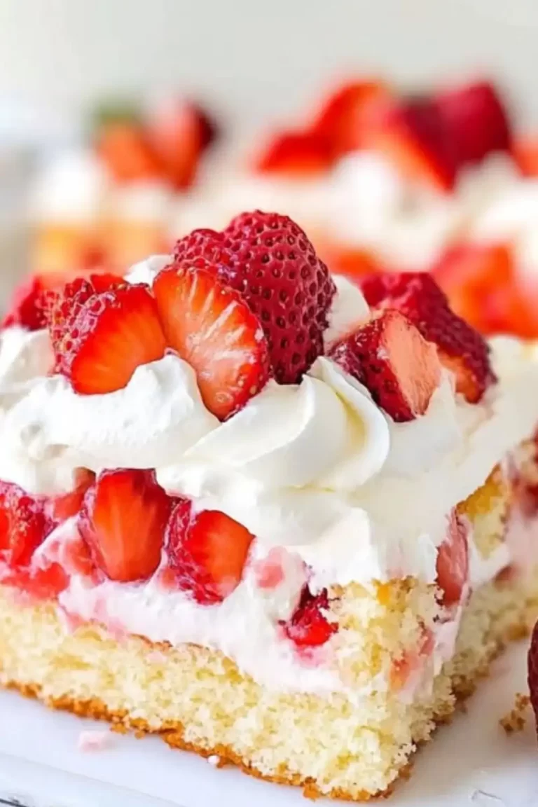 Strawberry Shortcake Sheet Cake Recipe