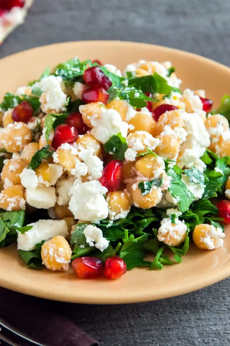 Fresh Chickpea Cucumber Feta Salad